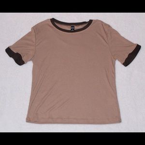 DAZY Contrast Trim Ringer Tee, Size 4, Never Worn, Bought from SHEIN